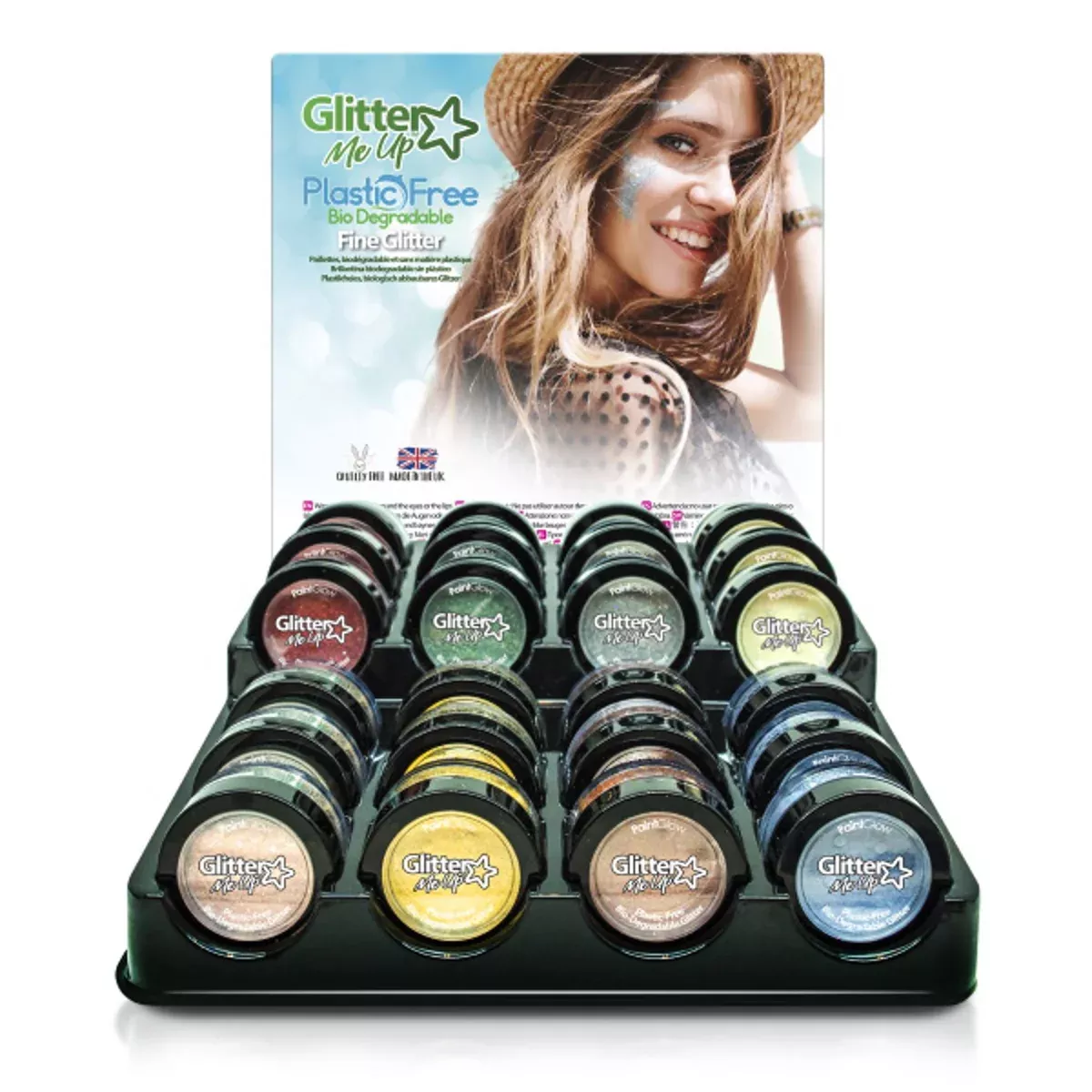 "24 Unit Plastic Free Bio Glitter Set"