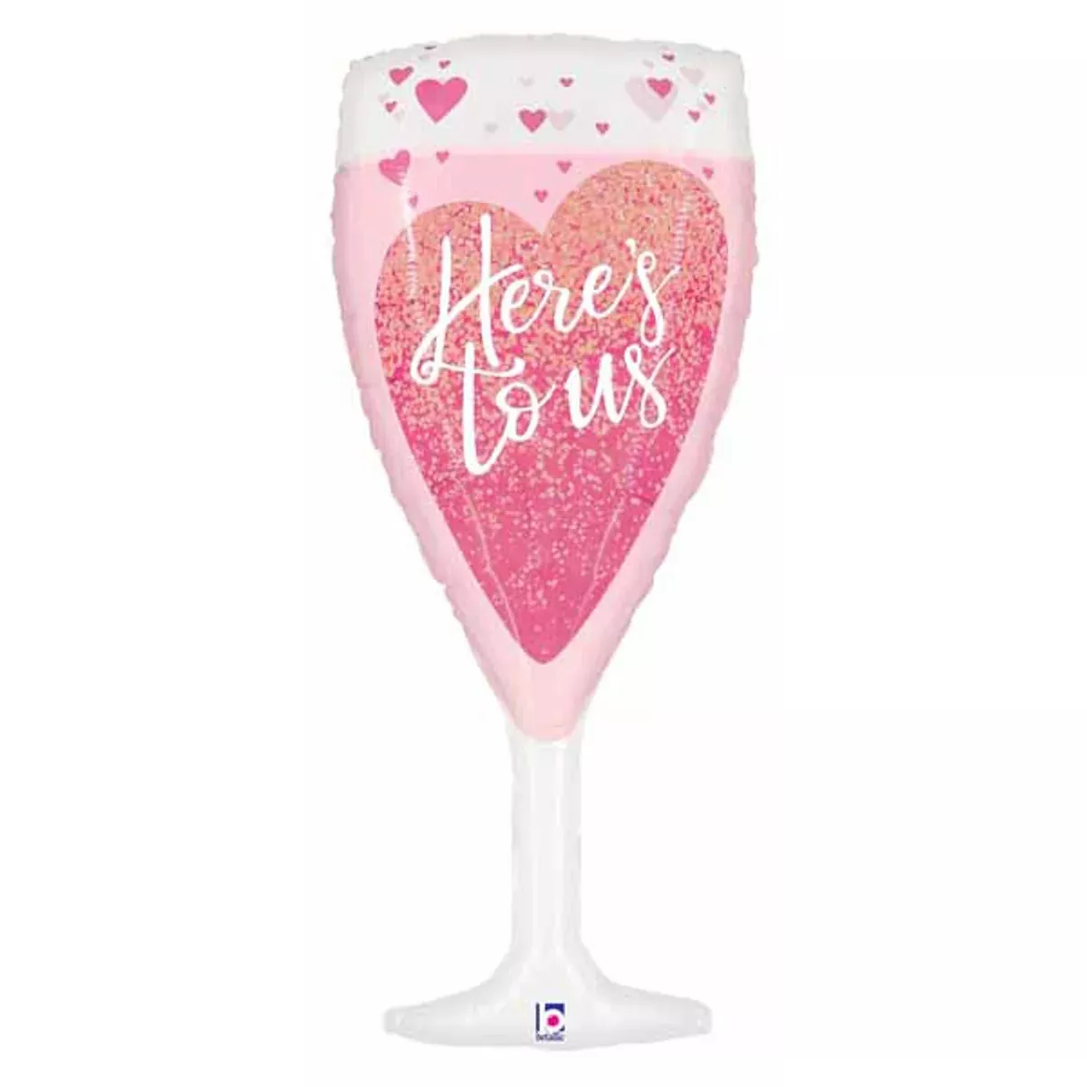 "37" Pink Champagne Shape C Balloon Package"