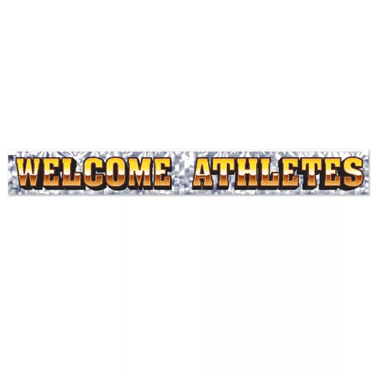 "5' Metallic Fringe Welcome Athletes Banner"