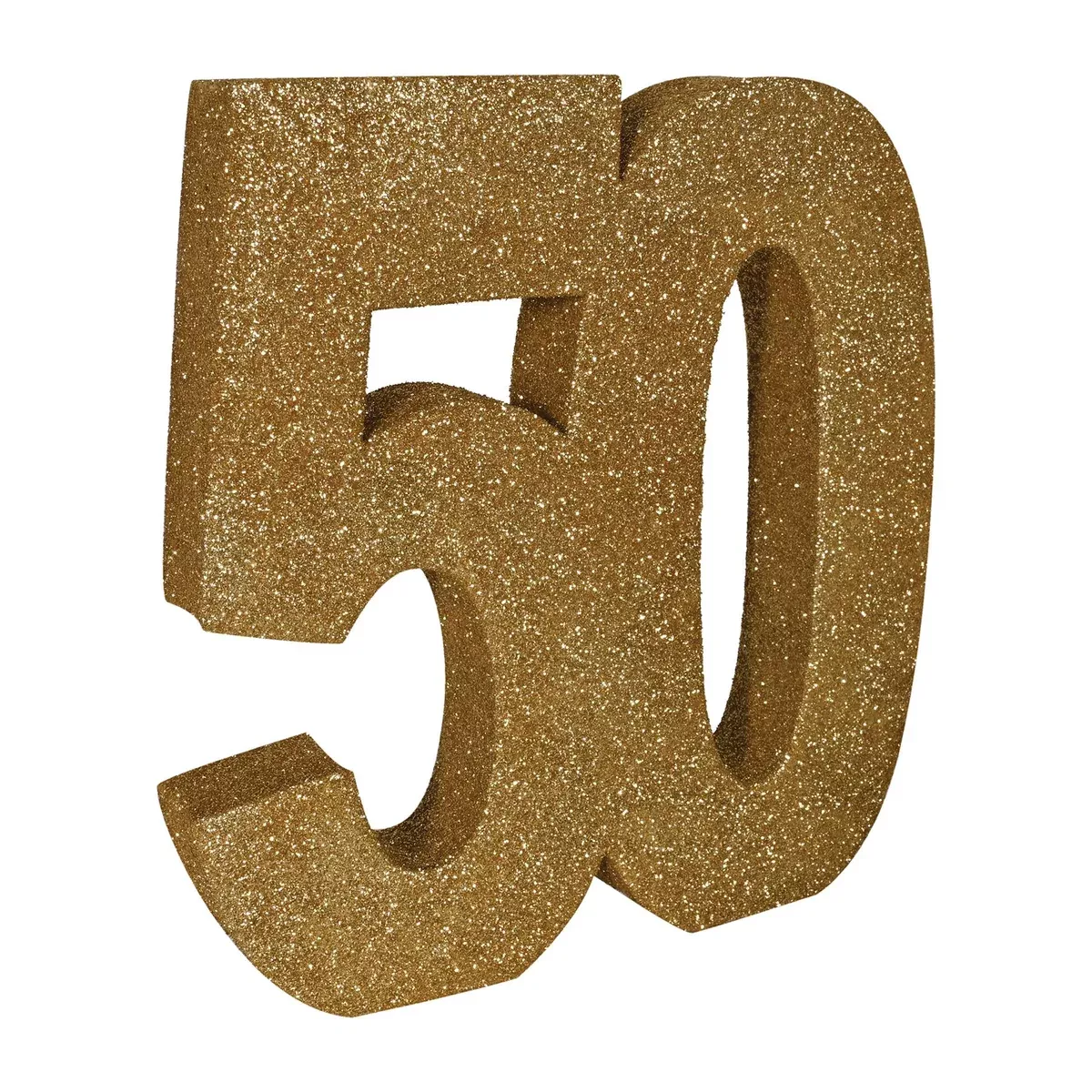 "50" 3-D Glittered Centerpiece - Gold (1/Pk)