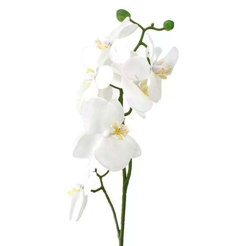 Artificial Phalaenopsis Spray, White, 24-Inch