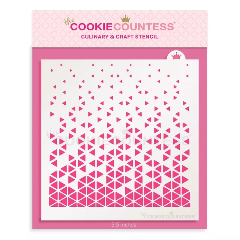 Falling Triangles Pattern Stencil